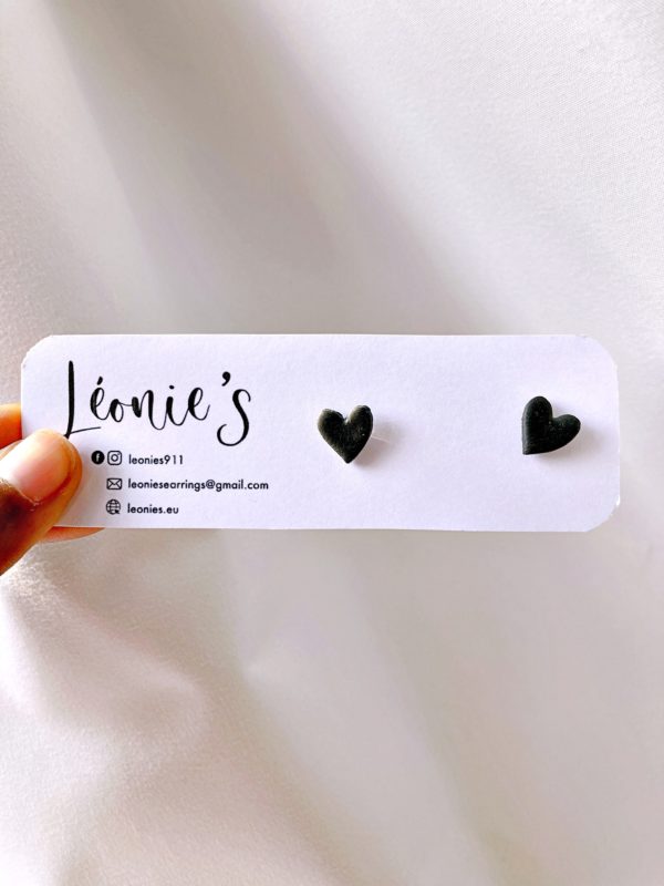 Boucles puces coeurs noirs – Image 2