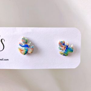Boucles puces monstera Rainbow