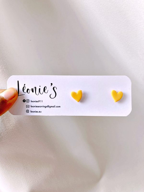 Boucles puces coeurs jaunes – Image 2